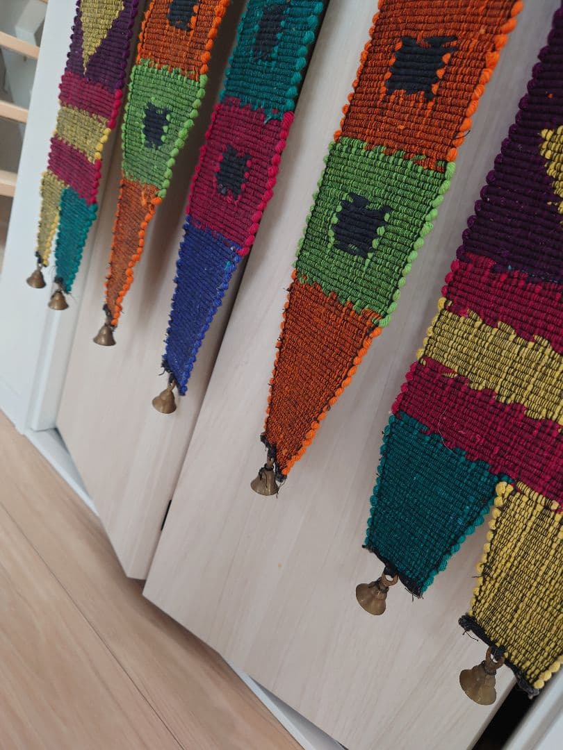 民族　厚手編み暖簾　170cm×70cm　アジアン　メキシコ　エスニック