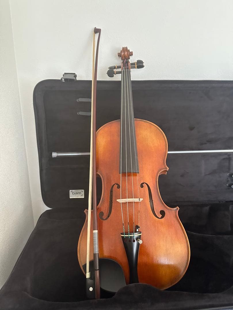 イタリア製15.5 インチヴィオラ、オールド弓、BAMダブルケース