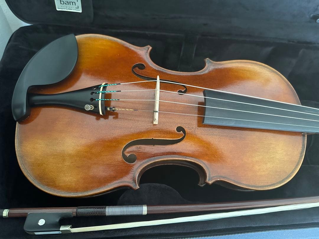 イタリア製15.5 インチヴィオラ、オールド弓、BAMダブルケース