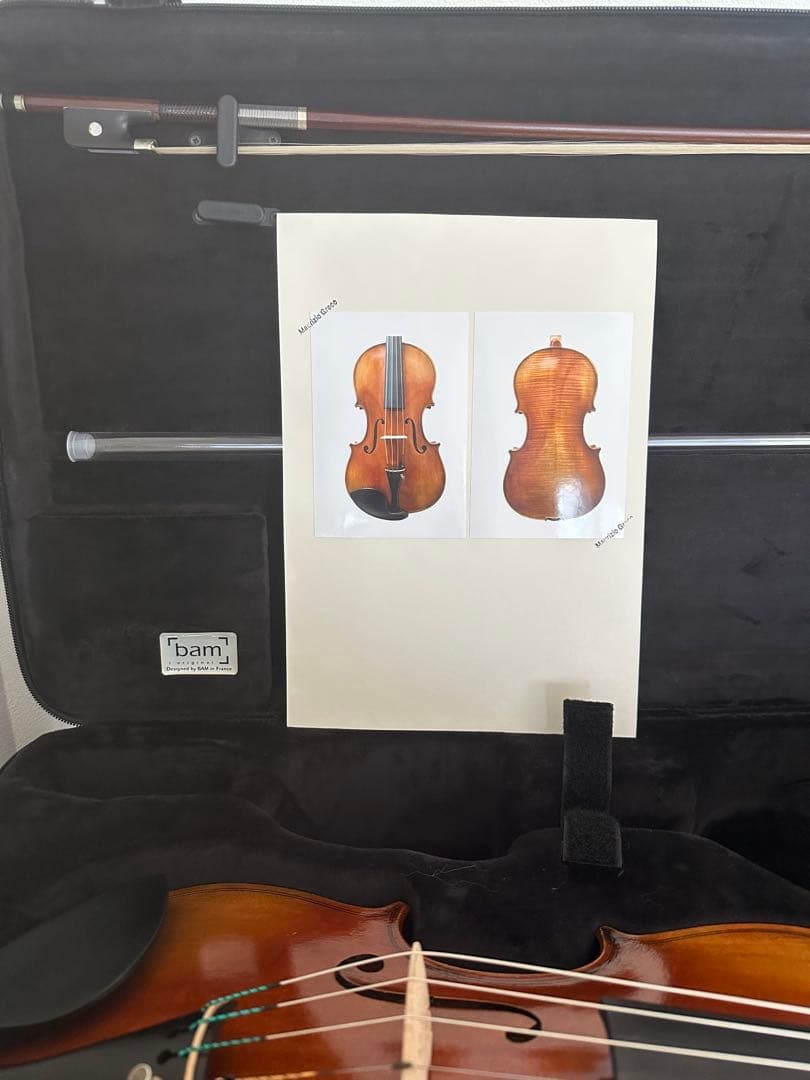 イタリア製15.5 インチヴィオラ、オールド弓、BAMダブルケース