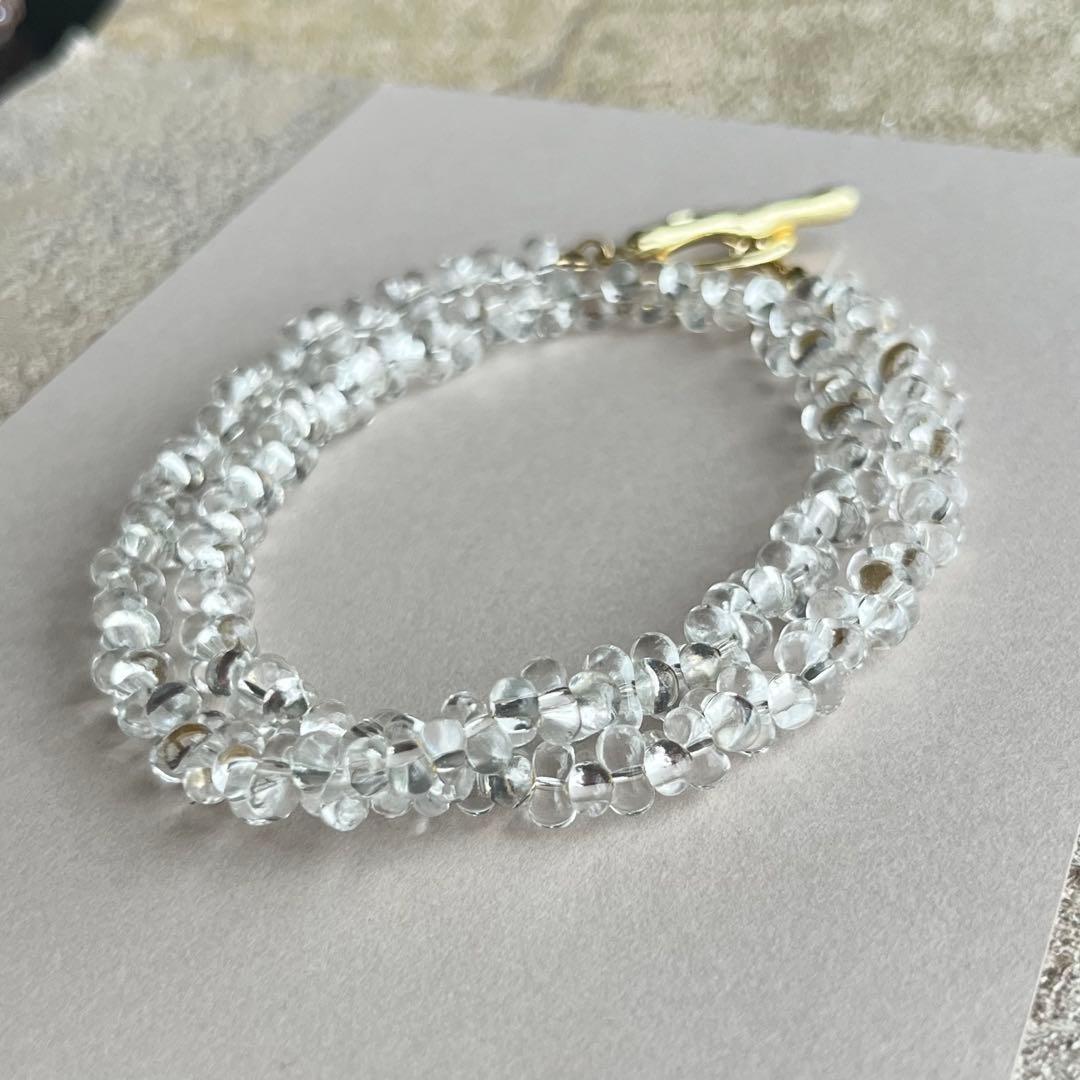 n02 ファルファーレ ネックレス クリア チェコビーズ