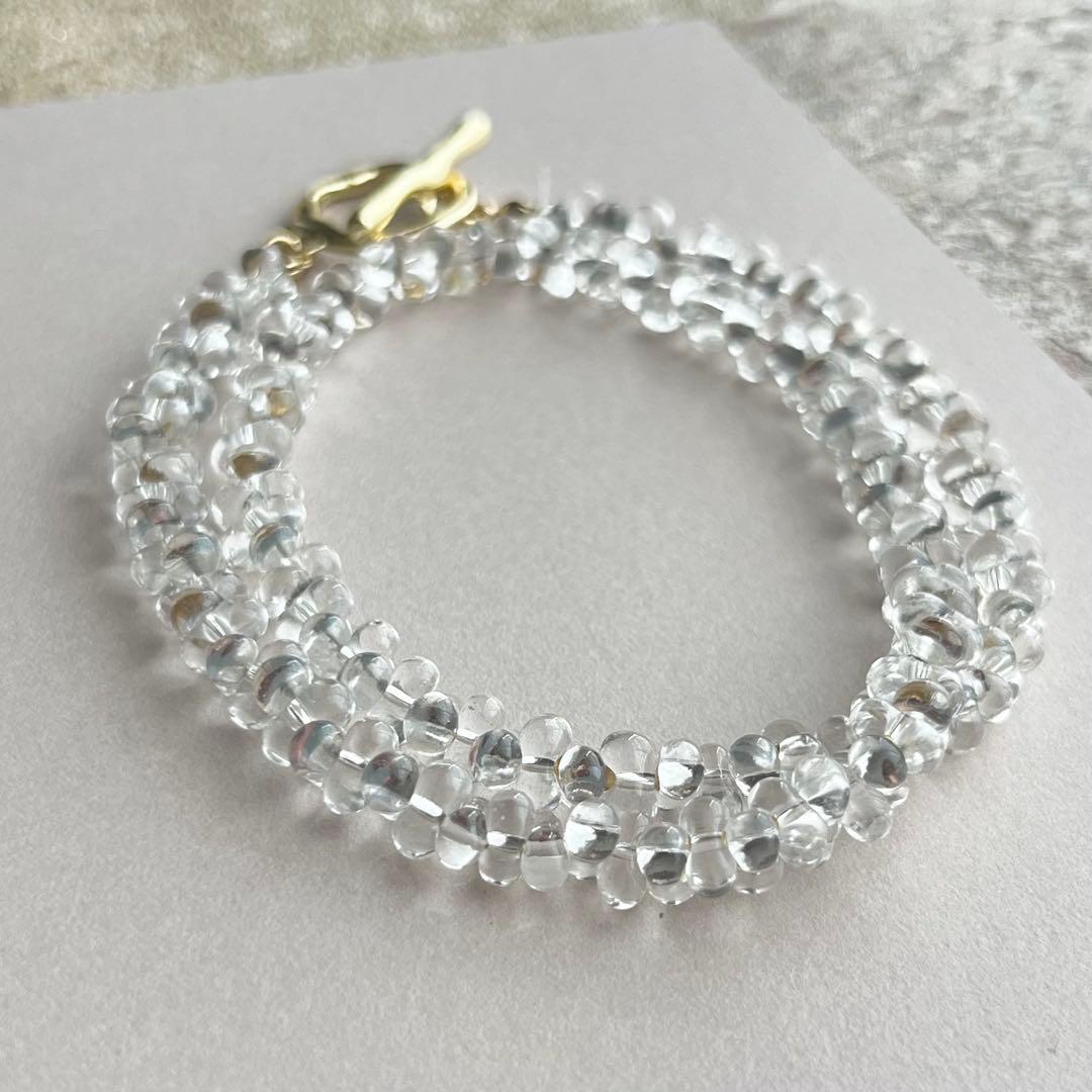 n02 ファルファーレ ネックレス クリア チェコビーズ