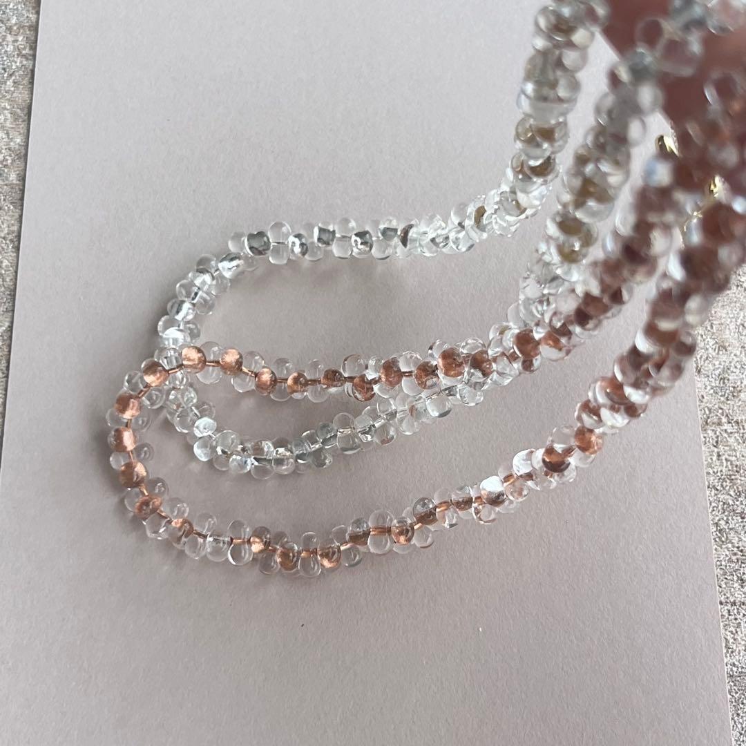 n02 ファルファーレ ネックレス クリア チェコビーズ