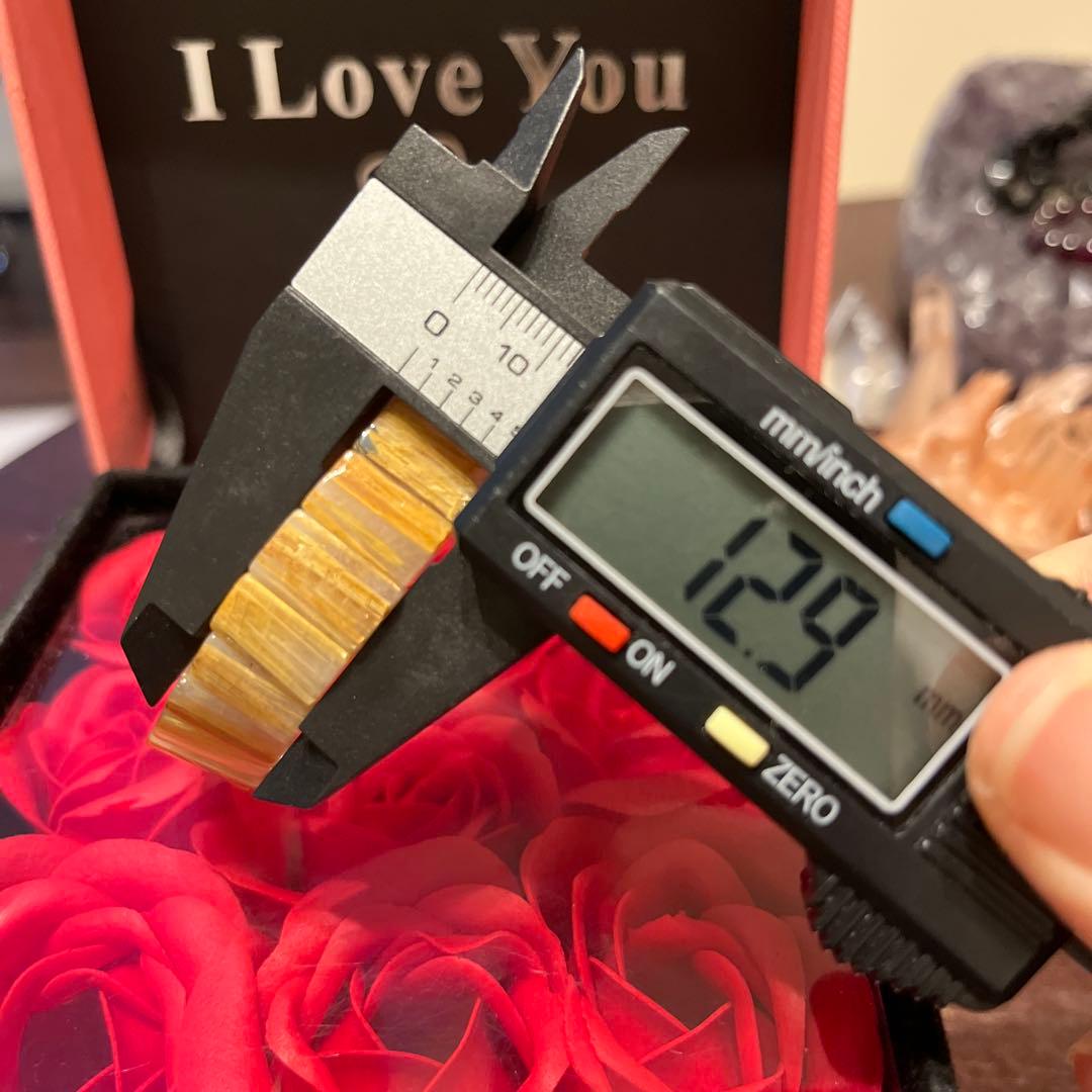 お値下げ！天然石ブレスレット　タイチンルチルクォーツ　バングル