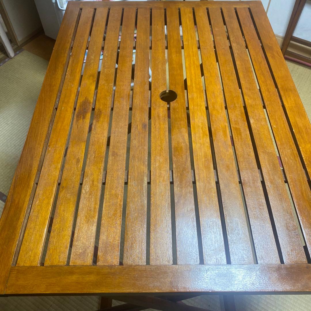 折りたたみテーブル　テーブル1 椅子2