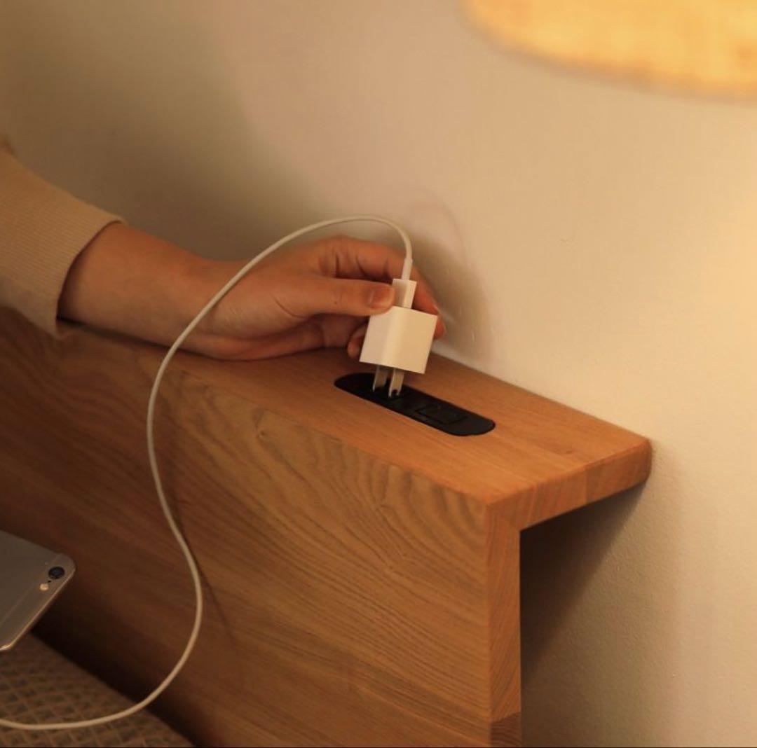 無垢ベッドフレーム folk／NA ダブルサイズ(10/12発送)