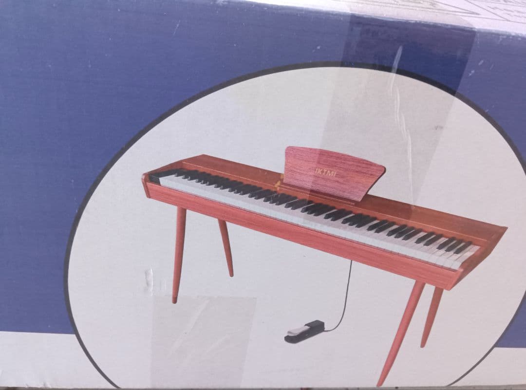IKTMI デジタルピアノ 88鍵 LEDディスプレイ 金属脚・高級ペダル付き