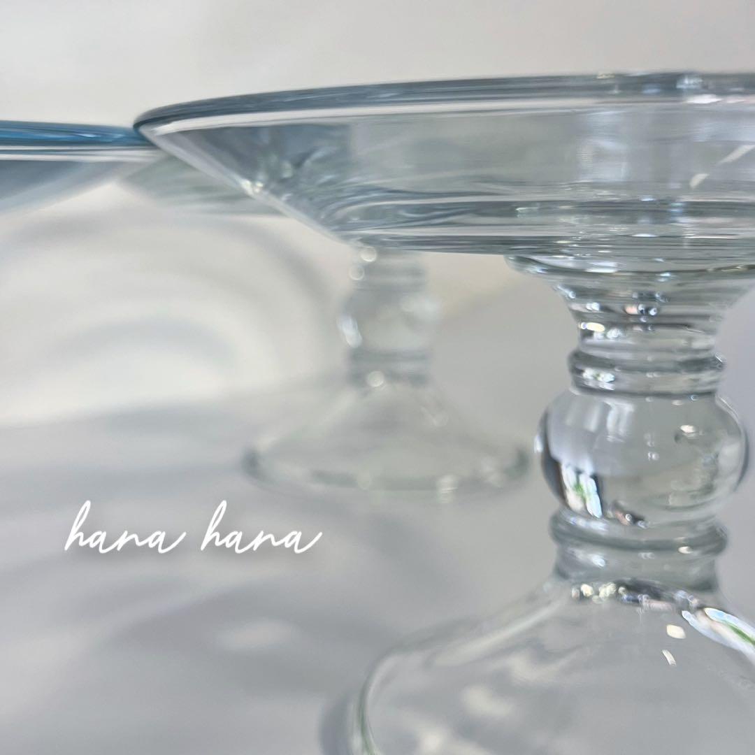 大型 ガラス プレート スタンド 3個 クリア 透明 パーティー デザート 皿