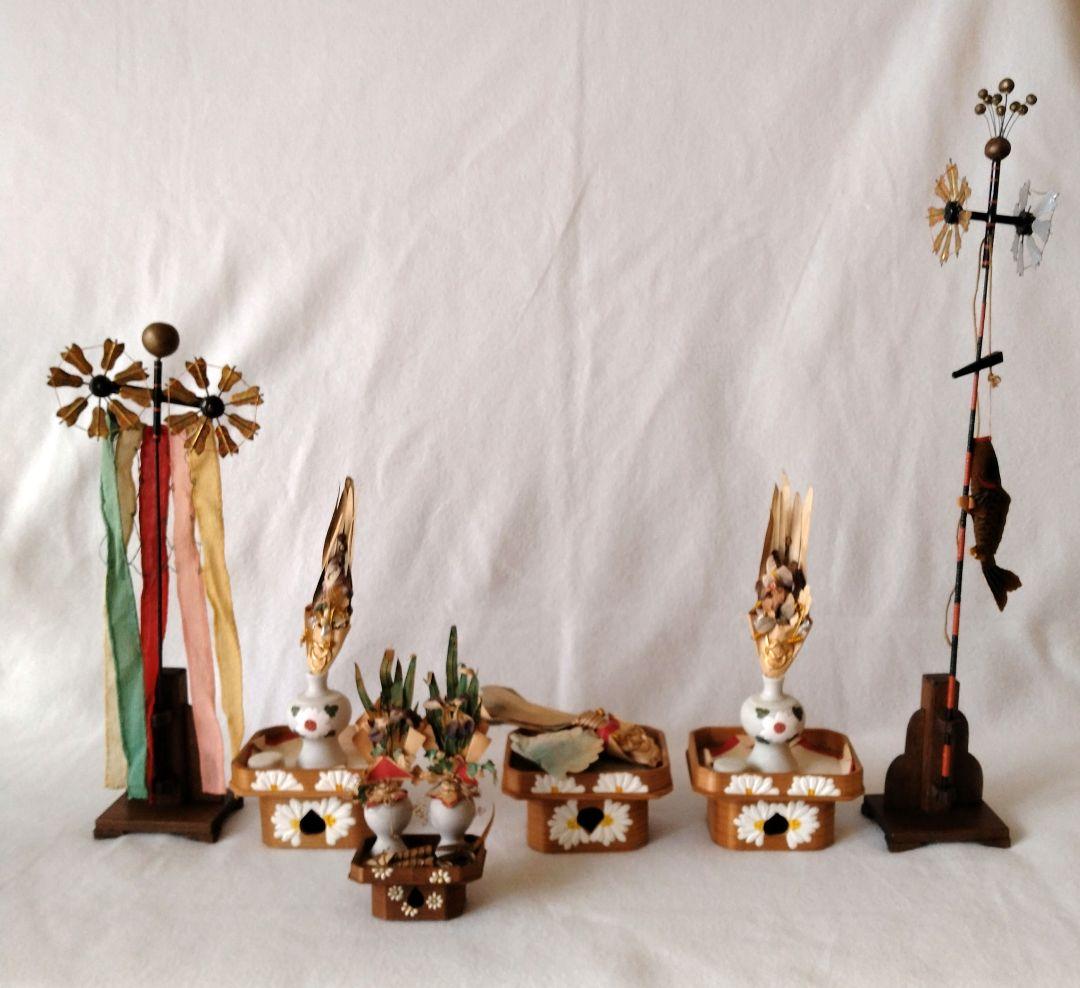 五月人形　旗飾り　鯉のぼり　御粽揃 　三宝　柏餅台 など　大正時代