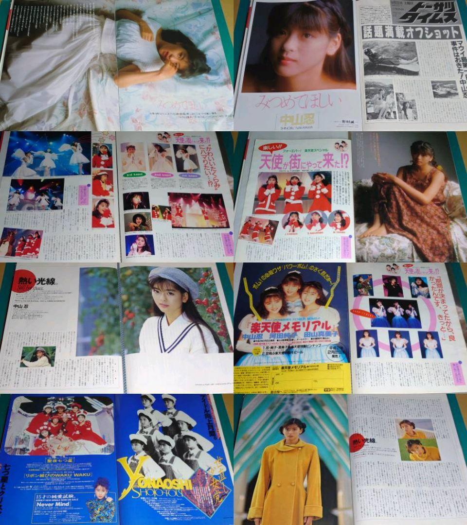 中山忍　1988年〜1991年 大量　切り抜き　ファイル　2冊　120P