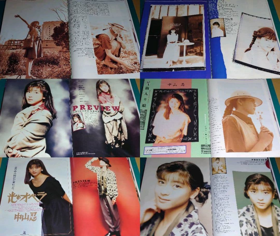 中山忍　1988年〜1991年 大量　切り抜き　ファイル　2冊　120P