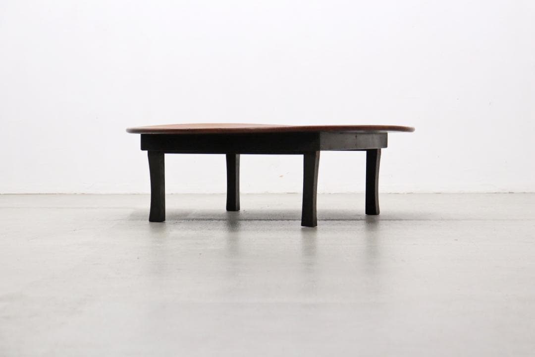 レトロ ちゃぶ台 円卓 円型 座卓 机 ローテーブル テーブル 無垢材 折り畳み