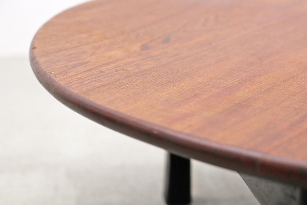 レトロ ちゃぶ台 円卓 円型 座卓 机 ローテーブル テーブル 無垢材 折り畳み
