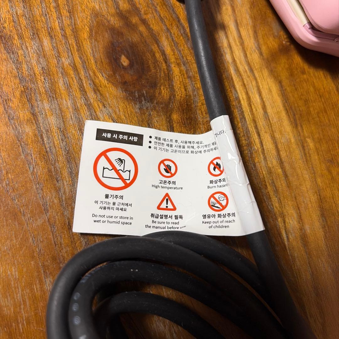 VODANA カール ヘアアイロン ピンク ヘアクリップ付き