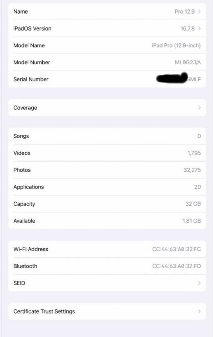 Apple iPad Pro 12.9インチ（第1世代） Wi-Fi 32GB