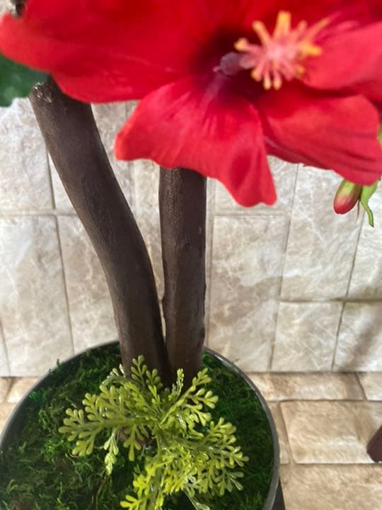 光触媒　人工観葉植物　ウォールグリーン   造花　インテリア　ハイビスカス69