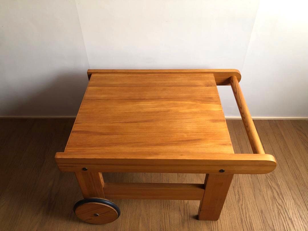 北欧ヴィンテージ スウェーデン製 パイン材 ワゴン トローリー サイドテーブル