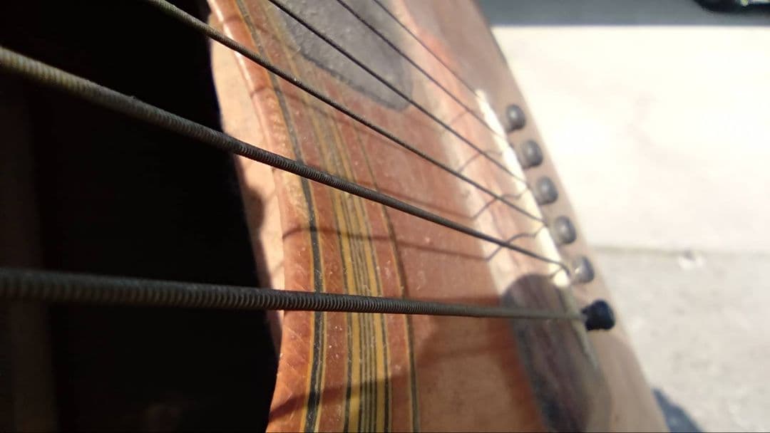 hodakaフォークギター、ジミー時田インレイ指板　ジャンク品