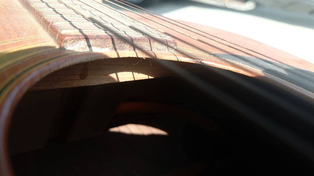 hodakaフォークギター、ジミー時田インレイ指板　ジャンク品