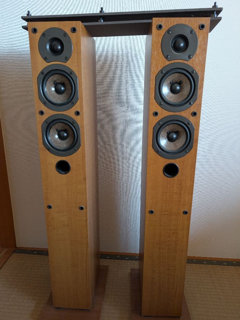 ONKYO オンキョー D-105F トールボールスピーカー 3ウェイ 木目調