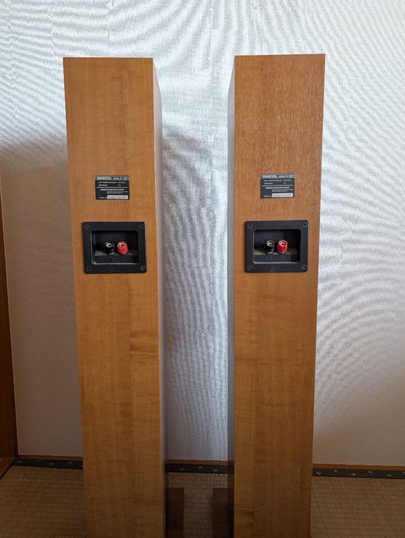 ONKYO オンキョー D-105F トールボールスピーカー 3ウェイ 木目調