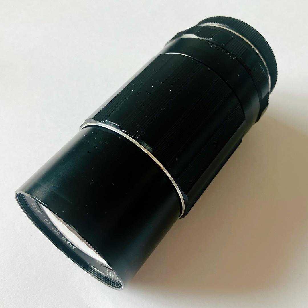 Super-Takumar 200mm F4 M42 良好 絞りOK フード付