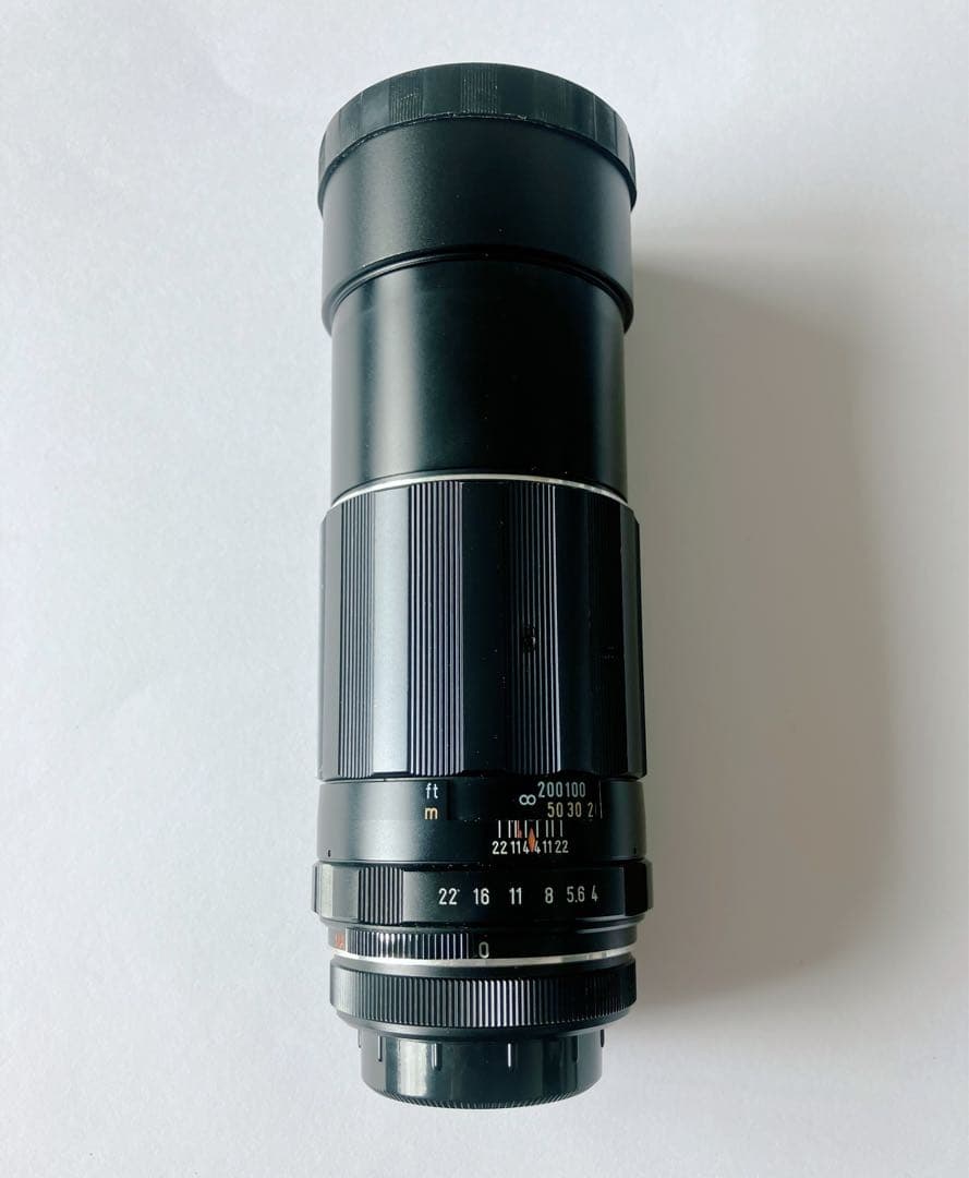 Super-Takumar 200mm F4 M42 良好 絞りOK フード付