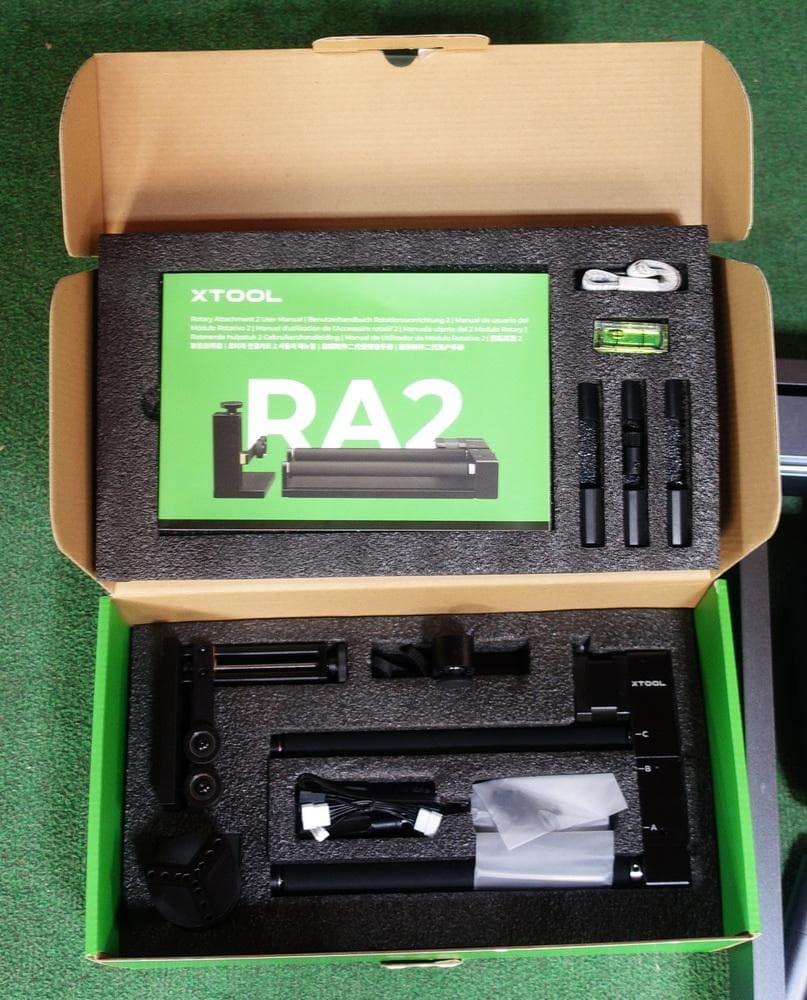 xTool D1 Pro 10Ｗレーザー彫刻機・RA2回転台・エアーポンプ