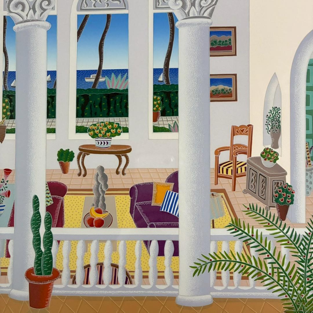 トーマス・マックナイト「ヴィラデルマーレ」シルクスクリーン 直筆サイン入り