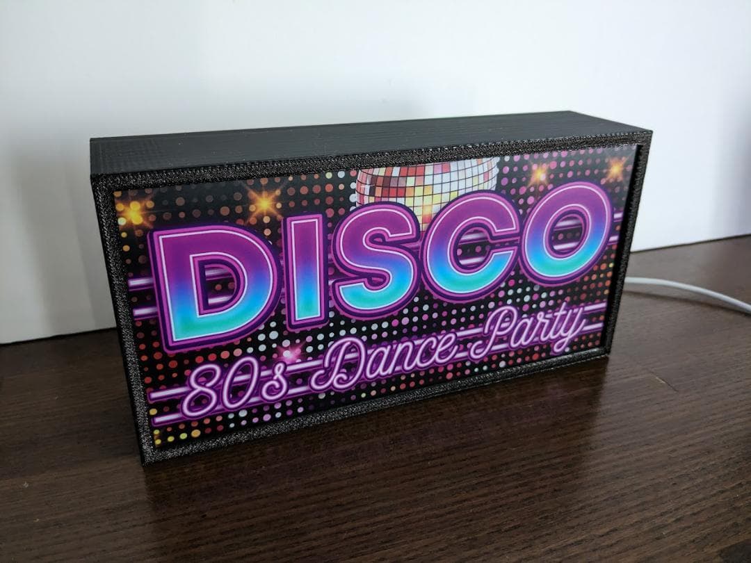 ディスコ DISCO クラブ ダンス 80s 看板 置物 雑貨 ライトBOX