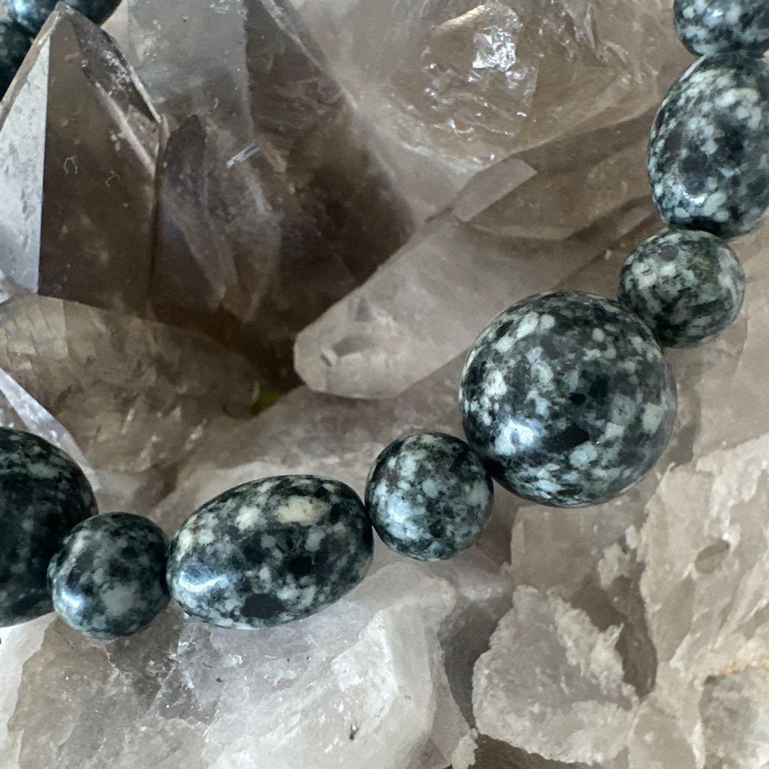 日本最高波動・遠野霊石　大珠14mm オーバルMix 高波動ブレスレット一点もの