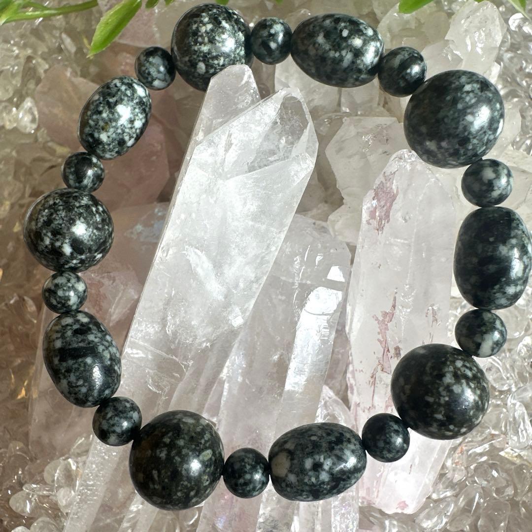 日本最高波動・遠野霊石　大珠14mm オーバルMix 高波動ブレスレット一点もの