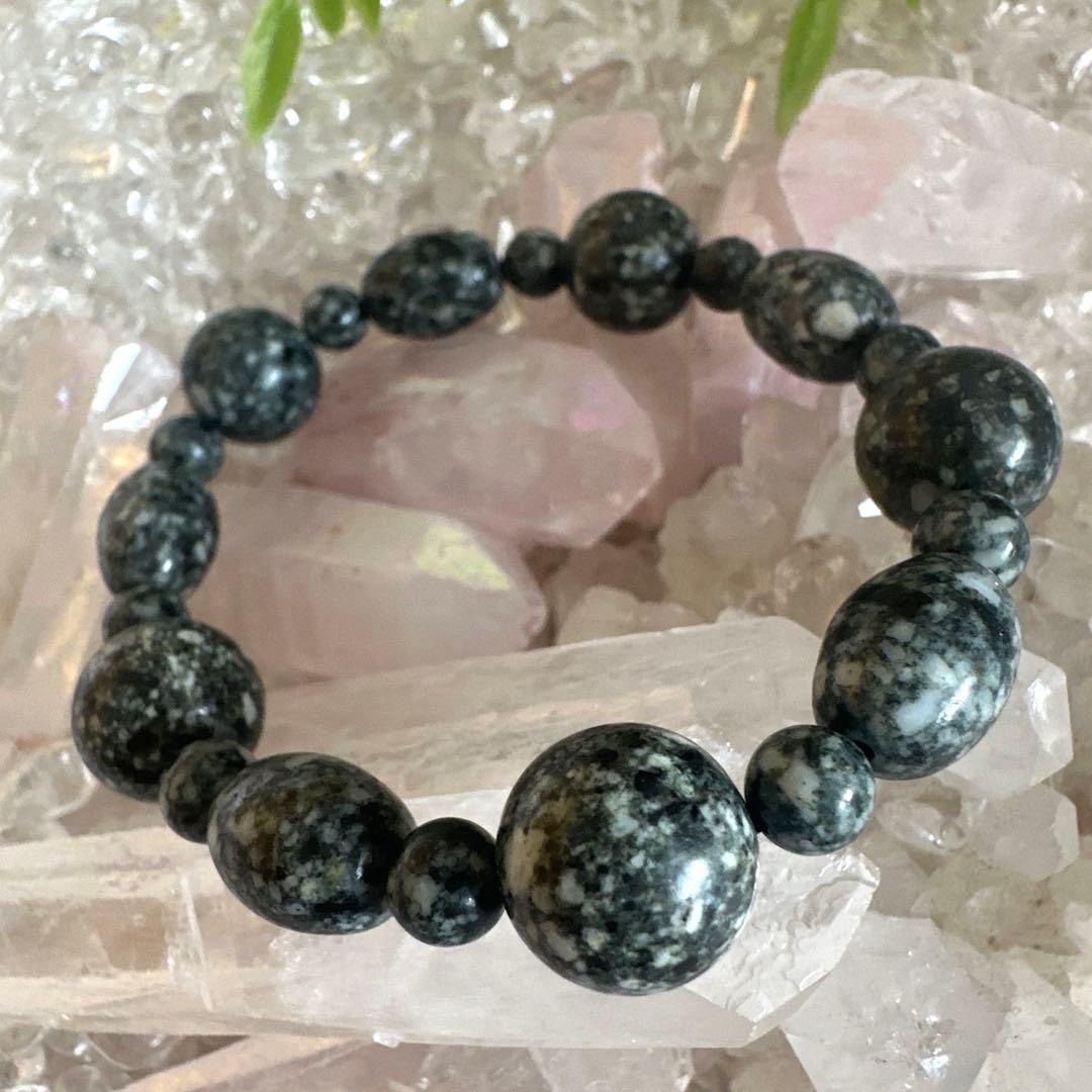 日本最高波動・遠野霊石　大珠14mm オーバルMix 高波動ブレスレット一点もの