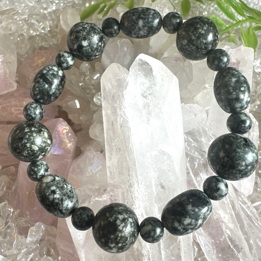 日本最高波動・遠野霊石　大珠14mm オーバルMix 高波動ブレスレット一点もの