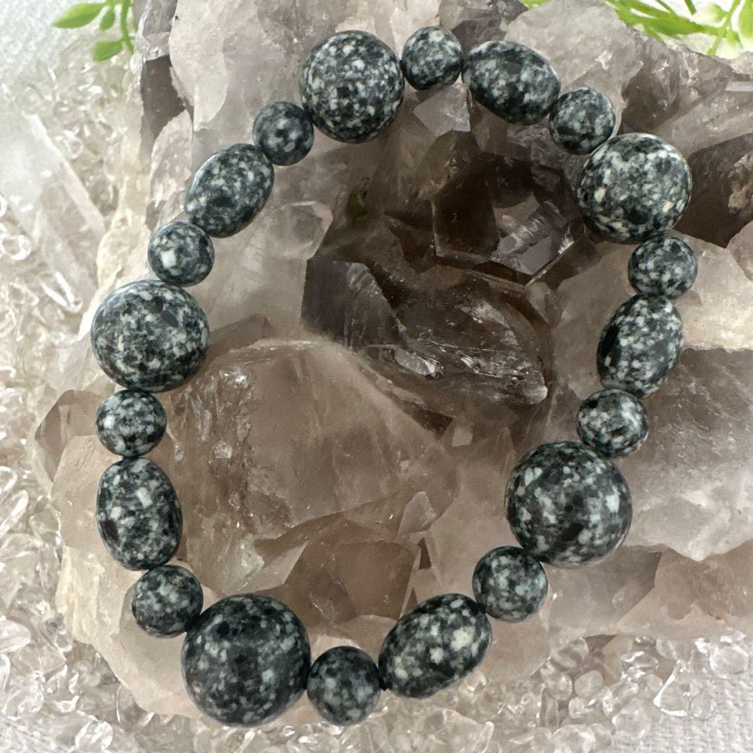 日本最高波動・遠野霊石　大珠14mm オーバルMix 高波動ブレスレット一点もの