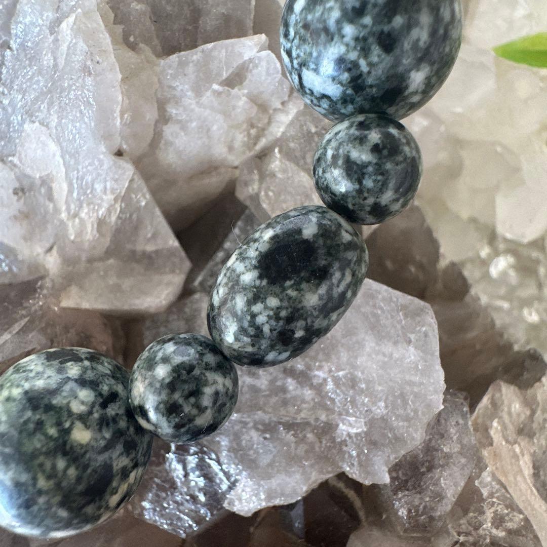 日本最高波動・遠野霊石　大珠14mm オーバルMix 高波動ブレスレット一点もの