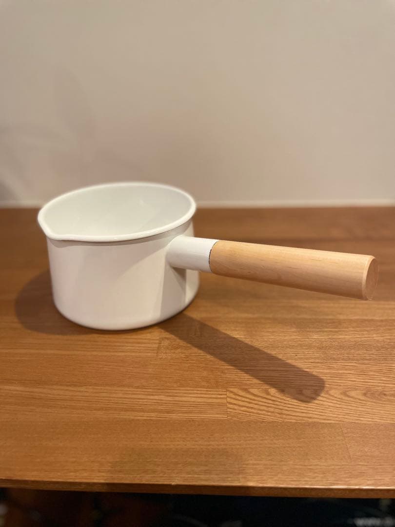 kaico ミルクパン　琺瑯　1.45l ホワイト　片手鍋