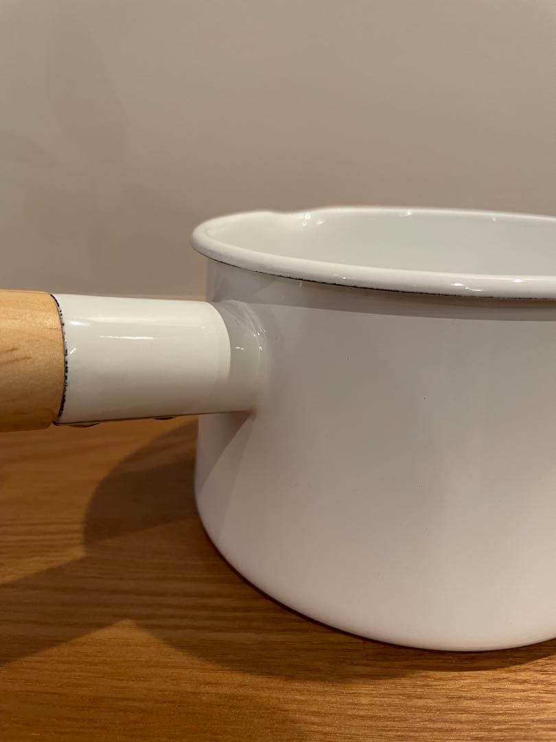 kaico ミルクパン　琺瑯　1.45l ホワイト　片手鍋