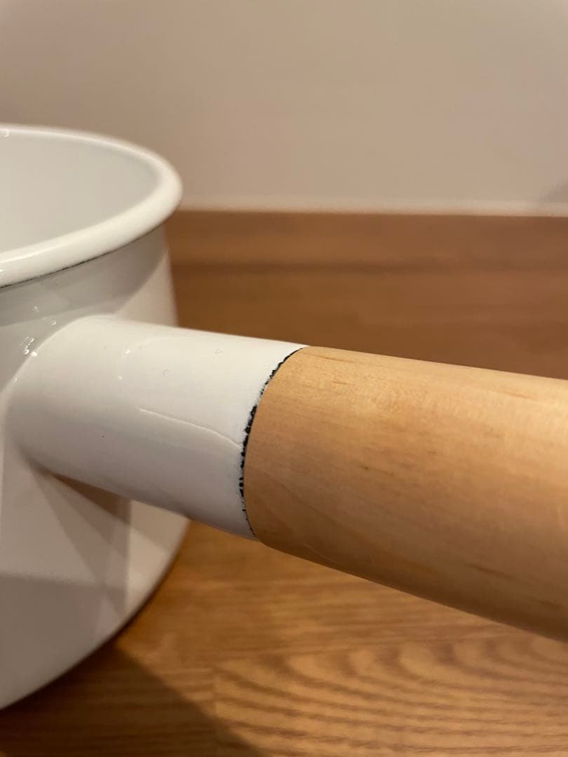 kaico ミルクパン　琺瑯　1.45l ホワイト　片手鍋