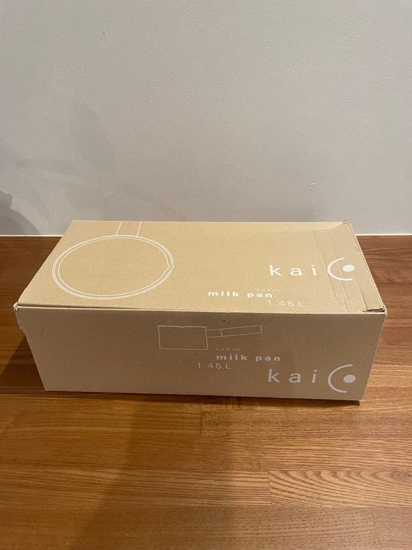 kaico ミルクパン　琺瑯　1.45l ホワイト　片手鍋