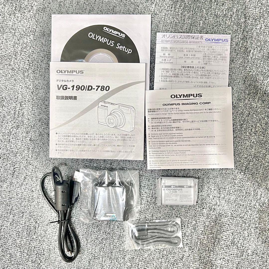 OLYMPUS STYLUS VG-190 コンデジ デジカメ オリンパス 青