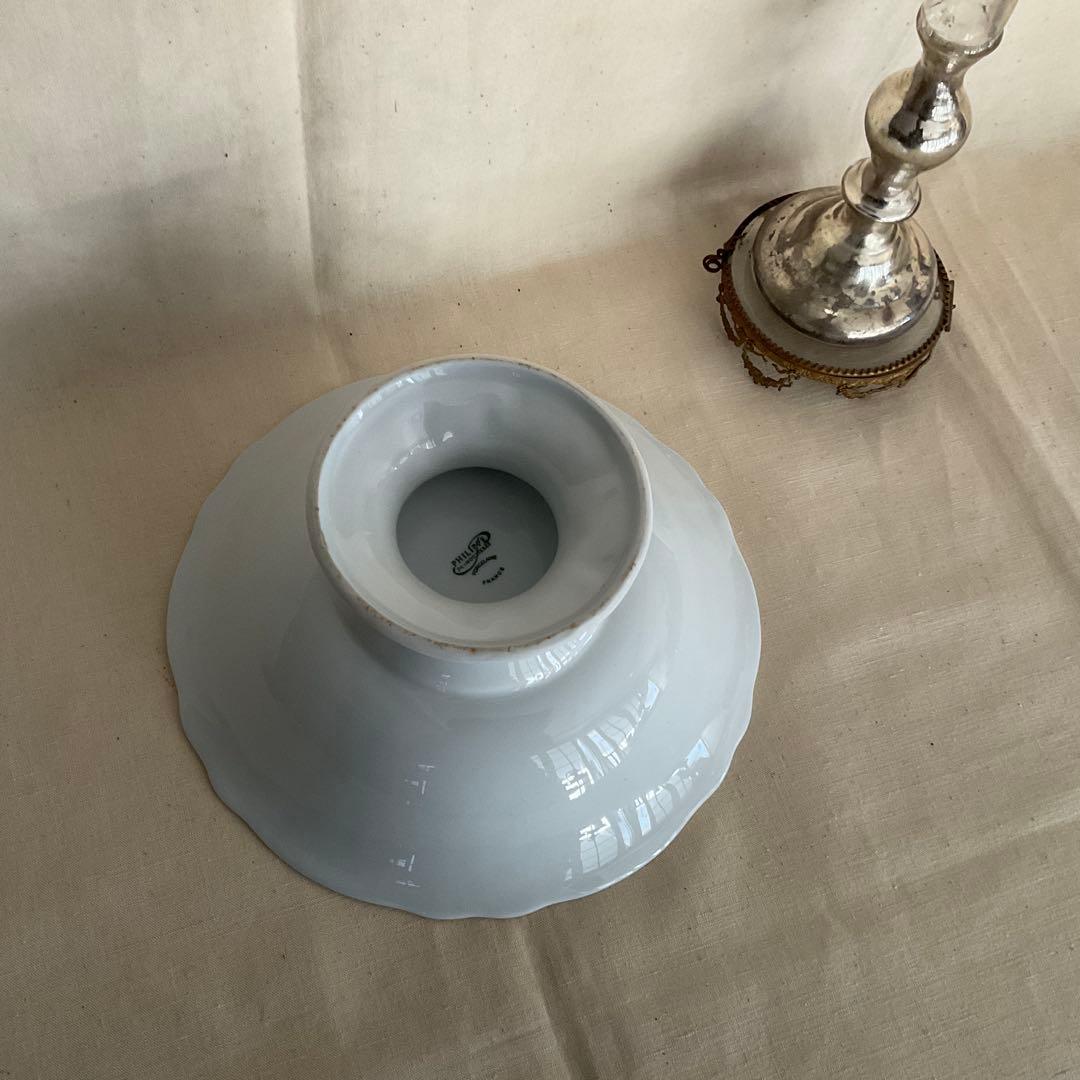 フランスアンティーク 高台コンポート皿　LIMOGES