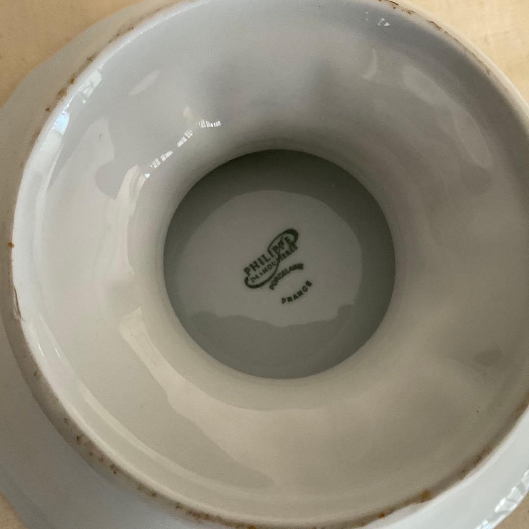 フランスアンティーク 高台コンポート皿　LIMOGES