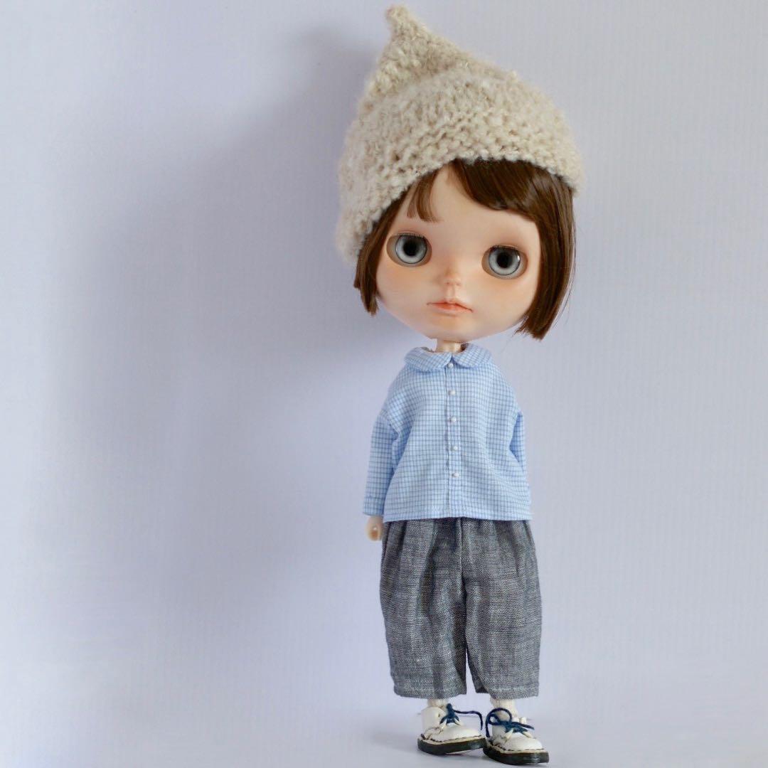 ブライスアウトフィット　シロクマニットベスト　シャツセット　グラフチェック