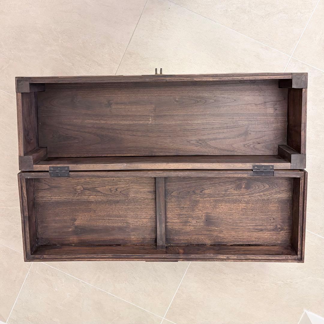 23日まで！ ビンテージ コファー ベンチ リネンボックス アンティーク 木箱