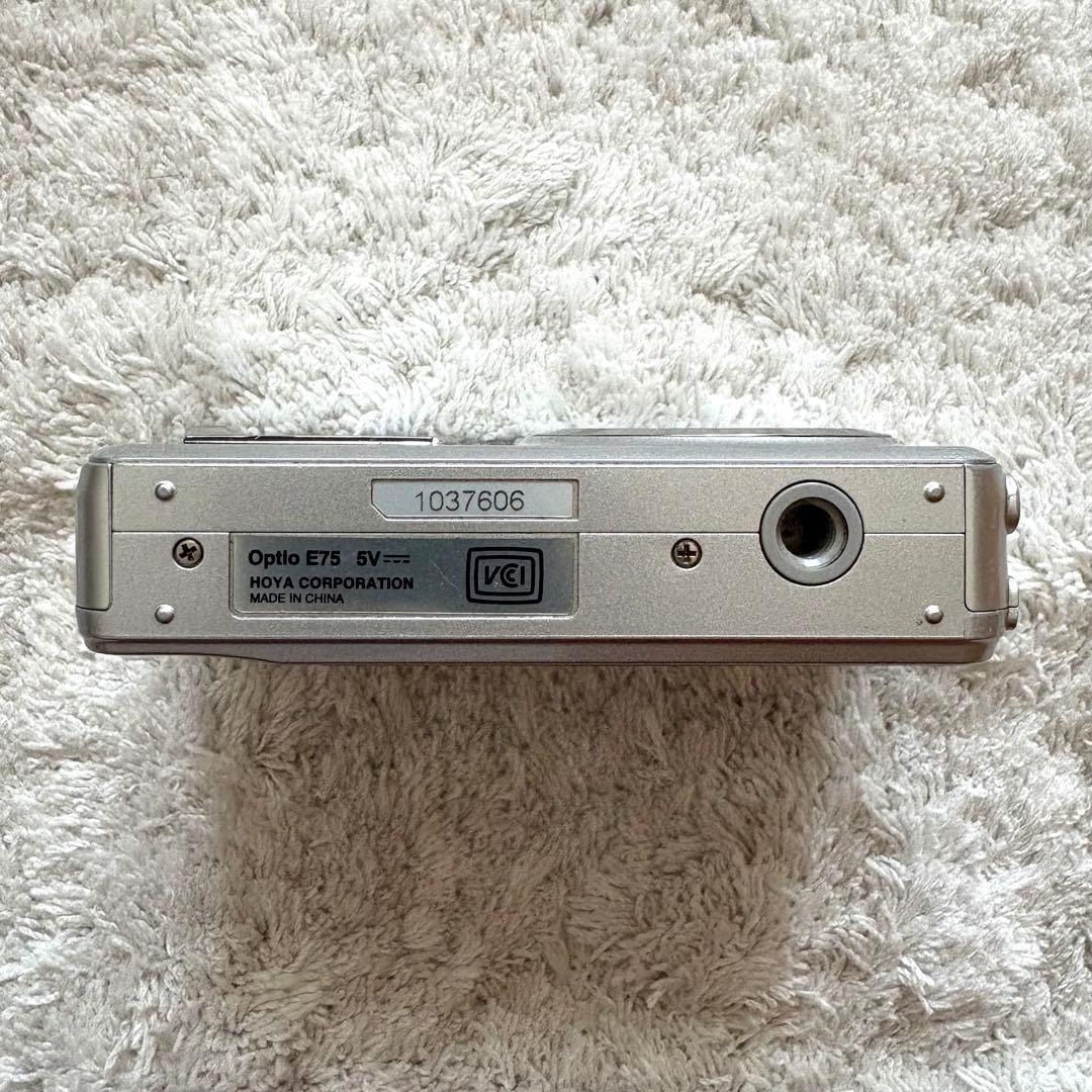 【動作品】PENTAX ペンタックス Optio E75 レトロカメラ シルバー
