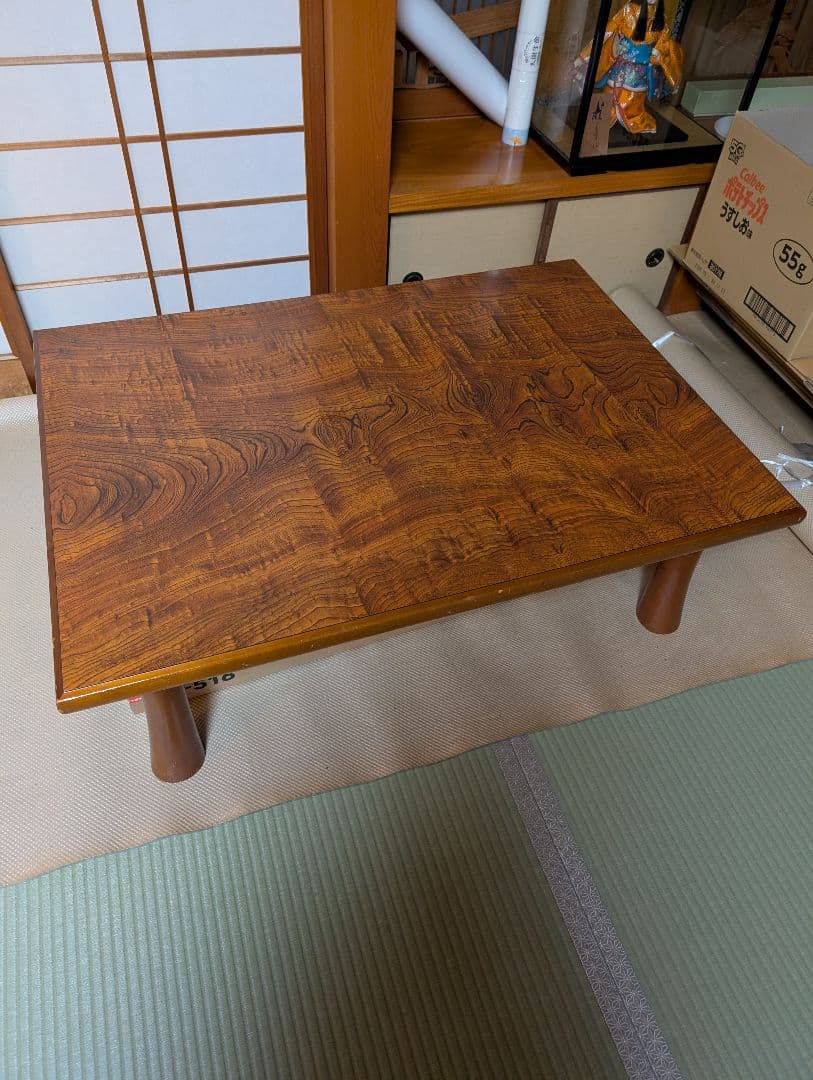 木製座卓 ブラウン 約106 x 75×34cm