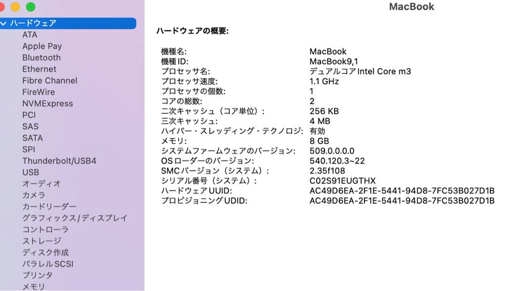 【美品】MacBook 12インチ 2016 シルバー 256GB