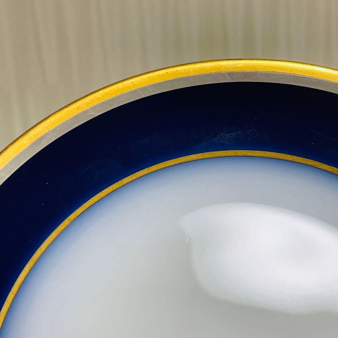 大倉陶園 OKURA 金彩 瑠璃 皿 プレート 4枚セット 直径16.7cm