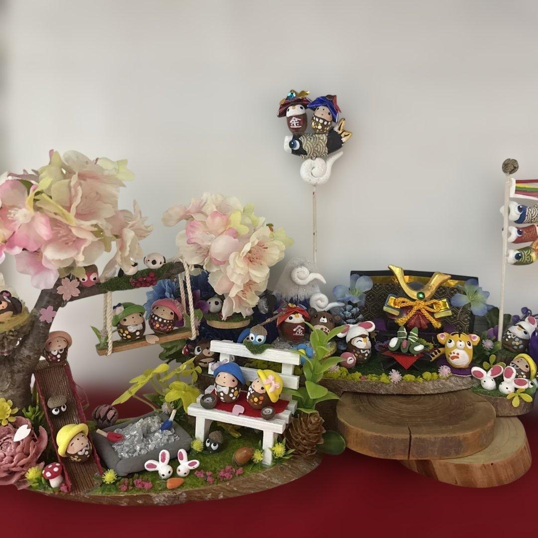 どんぐりアート♡春のオブジェ&端午の節句♡